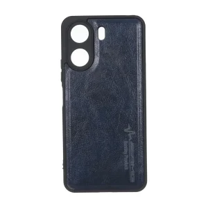 قاب طرح چرم AMG محافظ لنزدار Xiaomi Redmi 13C / Poco C65 - سرمه ای