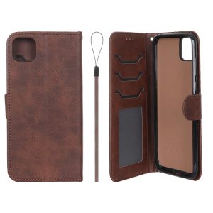 کیف موبایل مگنتی درجه یک داخل خز MNC Plus مدل Huawei Y5p - قهوه ای