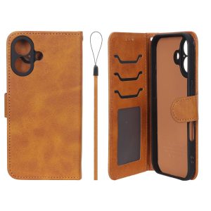 کیف موبایل مگنتی درجه یک داخل خز MNC Plus مدل Apple iPhone 17 - عسلی