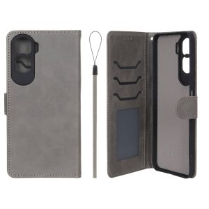 کیف موبایل مگنتی درجه یک داخل خز MNC Plus مدل Honor 90 Lite - خاکستری