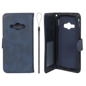 کیف موبایل مگنتی درجه یک داخل خز MNC Plus مدل Samsung Galaxy J1 Ace / J110 - سرمه ای
