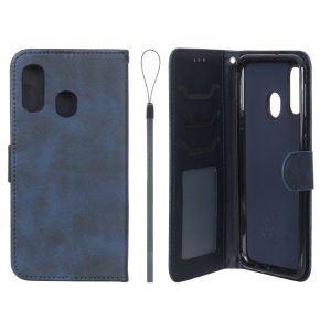 کیف موبایل مگنتی درجه یک داخل خز MNC Plus مدل Samsung Galaxy A40 - سرمه ای