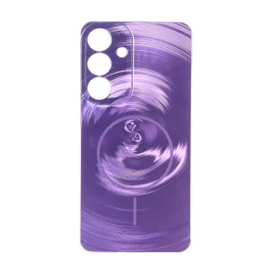 قاب لیزری Circle طرح مگ سیف محافظ لنزدار Samsung Galaxy S25 FE - بنفش
