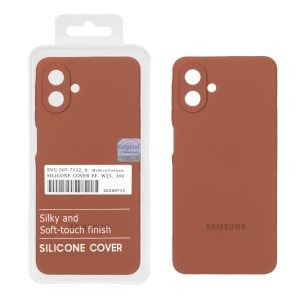 قاب سیلیکونی پاک کنی اورجینال Master Quality مدل Samsung Galaxy A07 - قهوه ای روشن (پک دار)