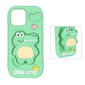 قاب Cate croc استندشو Apple iPhone 13 Pro Max / iPhone 12 Pro Max / iPhone 14 Plus / iPhone 15 Plus - سبز