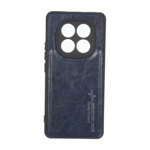 قاب طرح چرم AMG محافظ لنزدار Xiaomi Redmi Note 15 / Poco M8 5G - سرمه ای