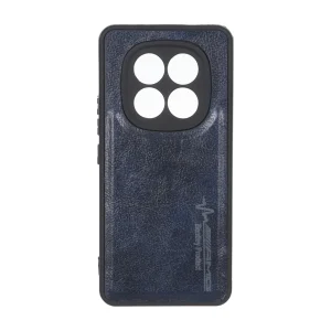 قاب طرح چرم AMG محافظ لنزدار Xiaomi Redmi Note 15 Pro 4G - سرمه ای