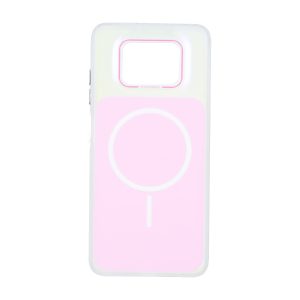 قاب هولوگرامی Funnyrich مستطیلی طرح مگ سیف Xiaomi Poco X3 / Poco X3 Pro / Poco X3 NFC - صورتی