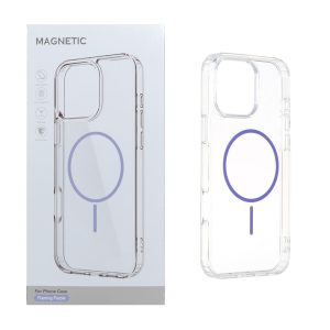قاب اورجینال Magnetic دور ژله ای MagSafe مدل Apple iPhone 16 Pro - بنفش روشن (پک دار)