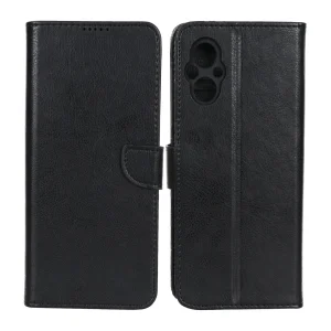 کیف چرمی موبایل مگنتی محافظ لنزدار KRF مدل Xiaomi Poco M5 - مشکی