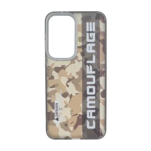 قاب Camouflage چریکی محافظ لنز کربن Samsung Galaxy A37 / A56 / A36 - قهوه ای