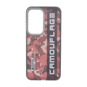 قاب Camouflage چریکی محافظ لنز کربن Samsung Galaxy A37 / A56 / A36 - زرشکی