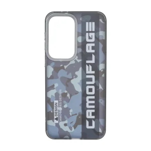 قاب Camouflage چریکی محافظ لنز کربن Samsung Galaxy A37 / A56 / A36 - سرمه ای