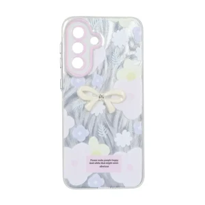 قاب اطلسی Flower پاپیون دار Samsung Galaxy A37 / A56 / A36 - طرح 112