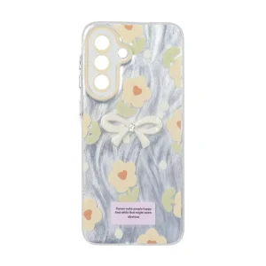 قاب اطلسی Flower پاپیون دار Samsung Galaxy A37 / A56 / A36 - طرح 117