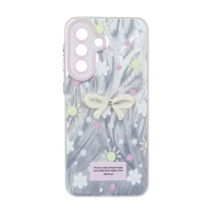 قاب اطلسی Flower پاپیون دار Samsung Galaxy A37 / A56 / A36 - طرح 118
