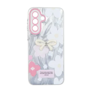 قاب اطلسی Flower پاپیون دار Samsung Galaxy A37 / A56 / A36 - طرح 119