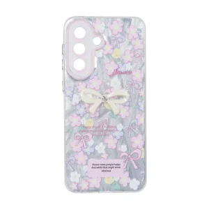 قاب اطلسی Flower پاپیون دار Samsung Galaxy A57 - طرح 124