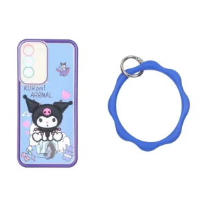 قاب Solid Case عروسک برجسته النگویی محافظ لنز رنگی Samsung Galaxy S21 FE - طرح 537