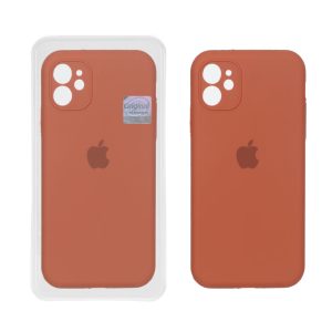 قاب سیلیکونی پاک کنی اورجینال Master Quality مدل Apple iPhone 12 - قهوه ای روشن (پک دار)