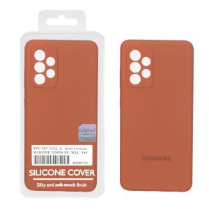 قاب سیلیکونی پاک کنی اورجینال Master Quality مدل Samsung Galaxy A52 / A52s - قهوه ای روشن (پک دار)
