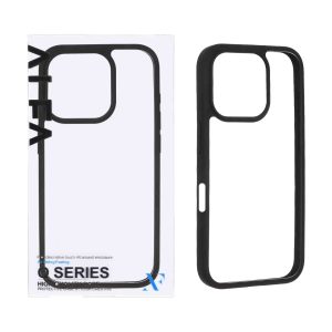 قاب اورجینال Q Series شفاف Alfa مدل Apple iPhone 16 Pro - مشکی (پک دار)