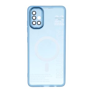 قاب Diamond Space طرح مگ سیف لنز گلس دار Samsung Galaxy A51 / M40s - آبی روشن - MPS