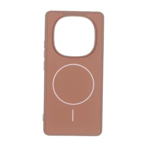 قاب طرح PVD مات طرح مگ سیف Xiaomi Redmi Note 14 Pro 5G / Redmi Note 14 Pro Plus 5G / Poco X7 5G - قهوه ای