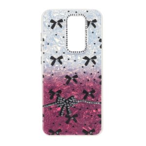 قاب ice پاپیونی نگین دار دور مات Xiaomi Redmi Note 8 Pro - زرشکی