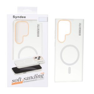 قاب اورجینال Syndee پشت مات MagSafe مدل Samsung Galaxy S23 Ultra - سفید (پک دار)