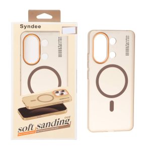 قاب اورجینال Syndee پشت مات MagSafe مدل Xiaomi Redmi Note 13 4G - قهوه ای (پک دار)