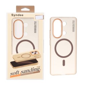 قاب اورجینال Syndee پشت مات MagSafe مدل Xiaomi Redmi Note 14S / Note 13 Pro 4G / Poco M6 Pro 4G - قهوه ای (پک دار)