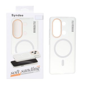 قاب اورجینال Syndee پشت مات MagSafe مدل Xiaomi Redmi Note 14S / Note 13 Pro 4G / Poco M6 Pro 4G - سفید (پک دار)