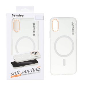 قاب اورجینال Syndee پشت مات MagSafe مدل Apple iPhone X / iPhone XS - سفید (پک دار)