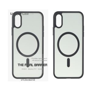 قاب Unique Case مات دودی MagSafe مدل Apple iPhone X / iPhone XS - مشکی (پک دار)
