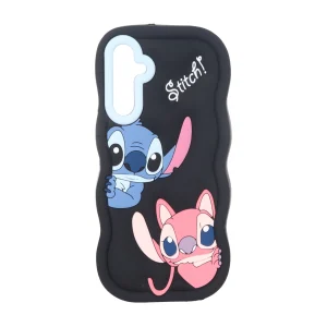 قاب سیلیکونی کنگره ای Stitch برجسته فانتزی Samsung Galaxy A15 - مشکی