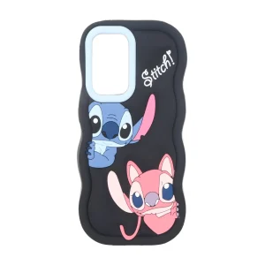 قاب سیلیکونی کنگره ای Stitch برجسته فانتزی Samsung Galaxy A52 / A52s - مشکی