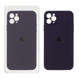 قاب سیلیکونی پاک کنی اورجینال ++A مدل Apple iPhone 11 Pro Max - بادمجانی (پک دار)