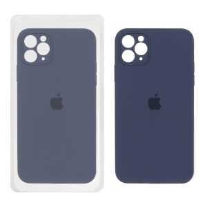 قاب سیلیکونی پاک کنی اورجینال ++A مدل Apple iPhone 11 Pro Max - سرمه ای تیره (پک دار)