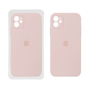 قاب سیلیکونی پاک کنی اورجینال ++A مدل Apple iPhone 12 - صورتی چرک (پک دار)