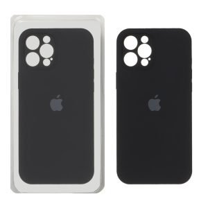 قاب سیلیکونی پاک کنی اورجینال ++A مدل Apple iPhone 12 Pro Max - مشکی (پک دار)