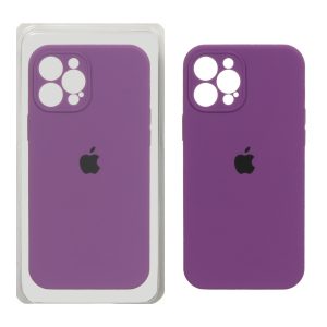 قاب سیلیکونی پاک کنی اورجینال ++A مدل Apple iPhone 12 Pro Max - ارغوانی (پک دار)