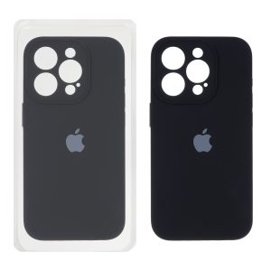قاب سیلیکونی پاک کنی اورجینال ++A مدل Apple iPhone 15 Pro - مشکی (پک دار)