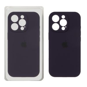 قاب سیلیکونی پاک کنی اورجینال ++A مدل Apple iPhone 16 Pro - بادمجانی (پک دار)