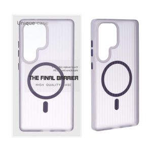 قاب اورجینال Unique Case کرکره ای مات MagSafe مدل Samsung Galaxy S25 Ultra - بنفش (پک دار)