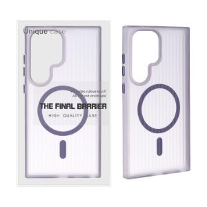 قاب اورجینال Unique Case کرکره ای مات MagSafe مدل Samsung Galaxy S24 Ultra - بنفش (پک دار)