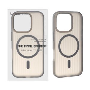 قاب اورجینال Unique Case کرکره ای مات MagSafe مدل Apple iPhone 16 Pro - دودی (پک دار)