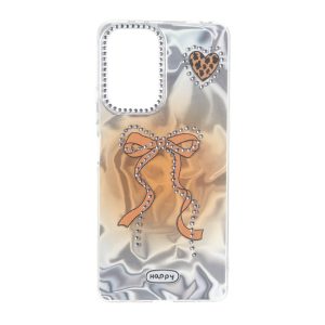 قاب Silver Cloud پاپیون نگین دار Xiaomi Redmi Note 10 Pro 4G / Redmi Note 10 Pro Max - نارنجی