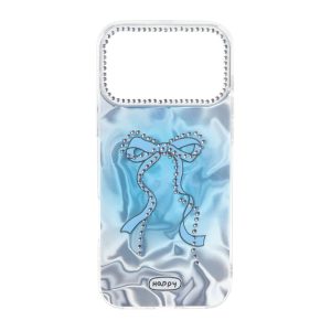 قاب Silver Cloud پاپیون نگین دار Apple iPhone 17 Pro Max / iPhone 18 Pro Max - آبی