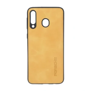 قاب طرح چرم Porsche مدل Samsung Galaxy M30 - خردلی